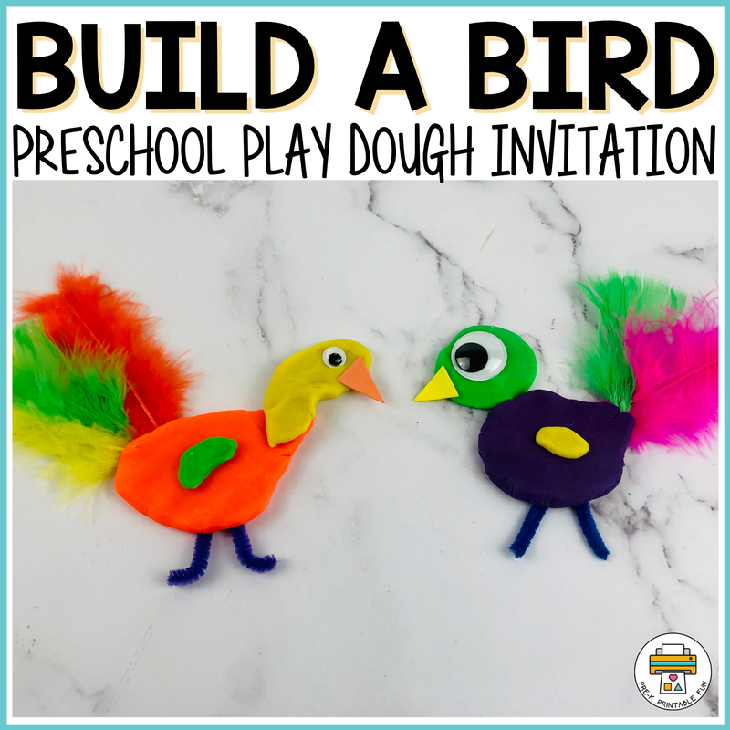 Play Dough Bird Invitation - Pre-K Printable Fun
