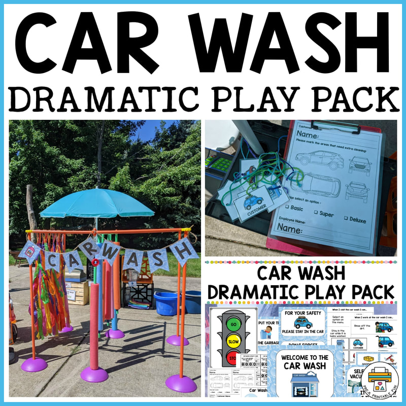 Car Wash Dramatic Play - Pre-K Printable Fun