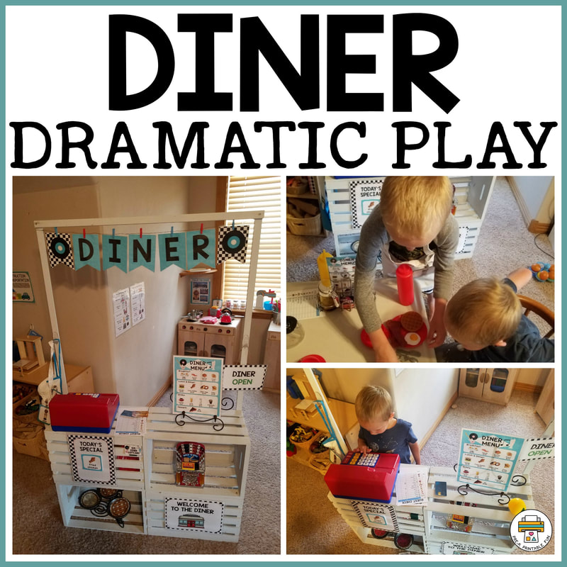 Diner Preschool Dramatic Play Pack - Pre-K Printable Fun