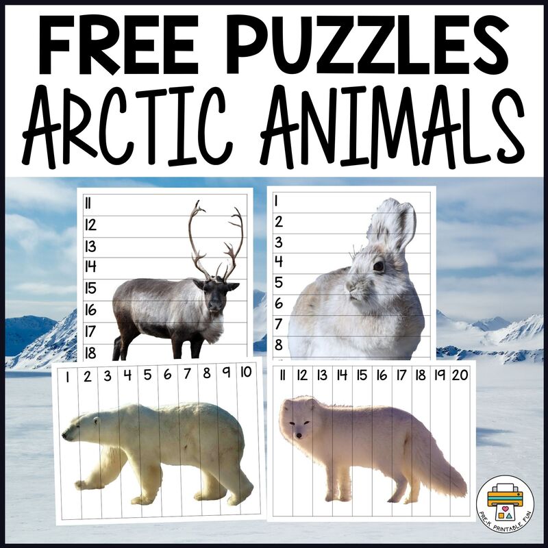 Free Arctic Animal Puzzles - Pre-K Printable Fun