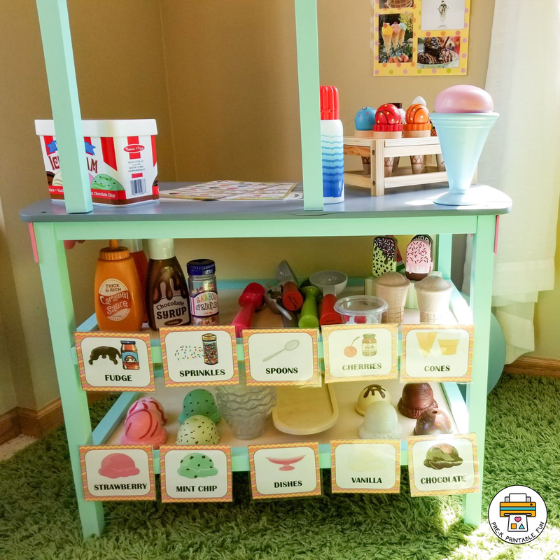 Ice Cream Stand Dramatic Play Pack