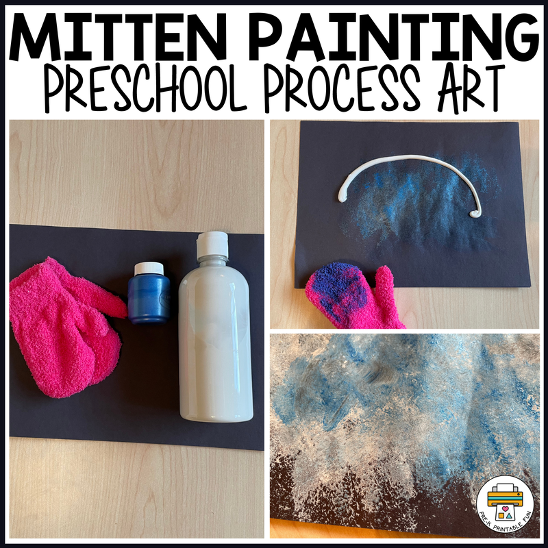 Snow Spray Paint Winter Art Projects for Preschoolers