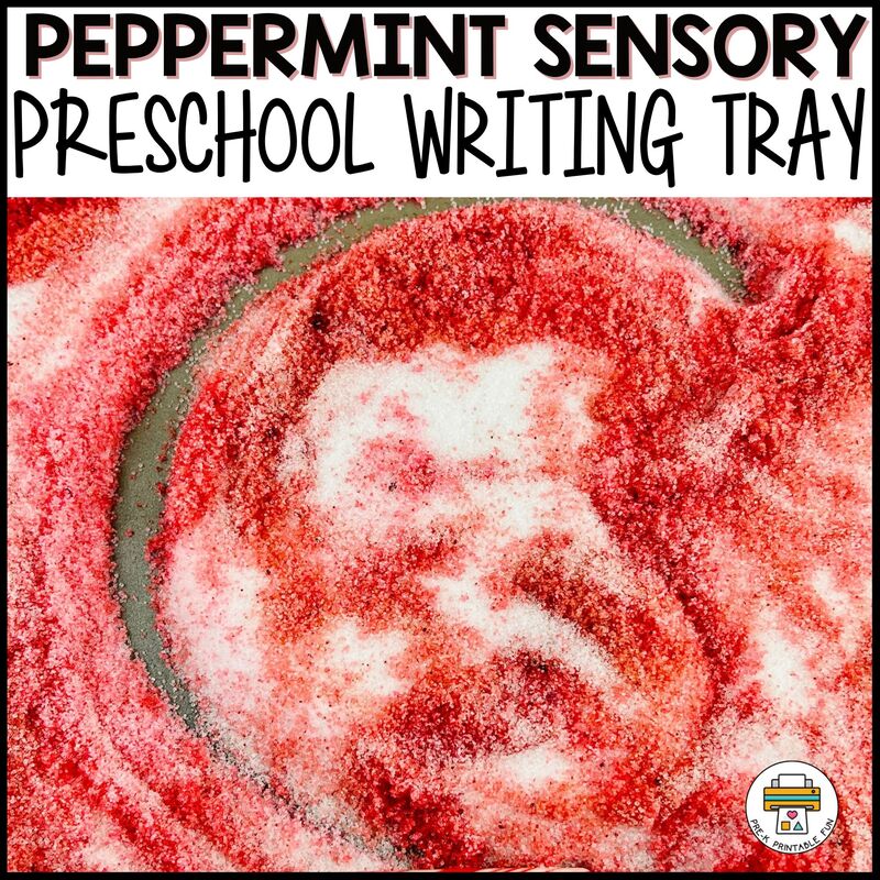 Peppermint Sensory Writing Tray