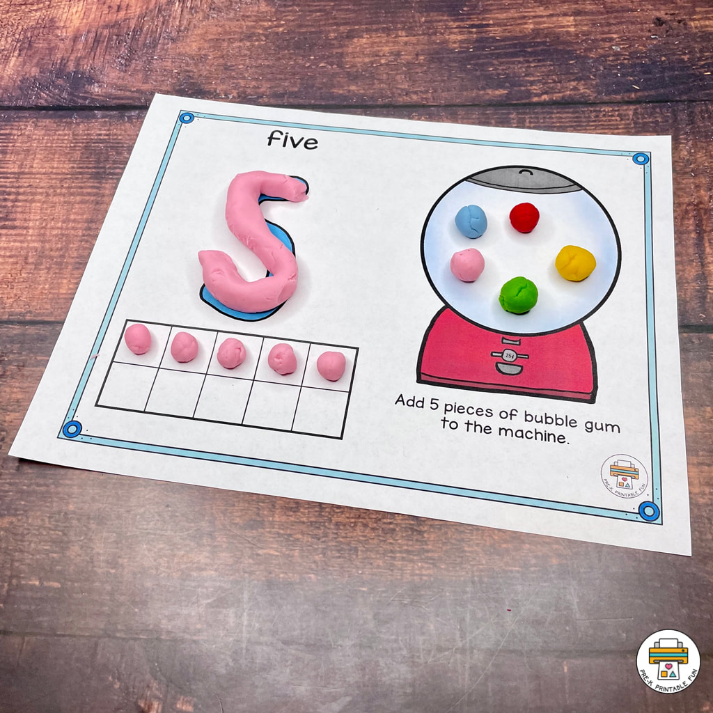 Free Playdough Mat - Counting 1-10 - The Foreign Mom