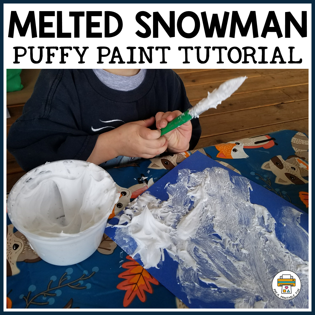 Puffy Snow Paint - Play to Learn Preschool