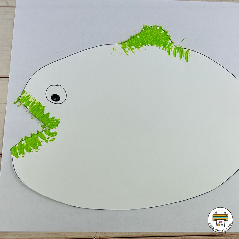 Striped Fish Fork Painting Craft for Preschoolers - Pre-K