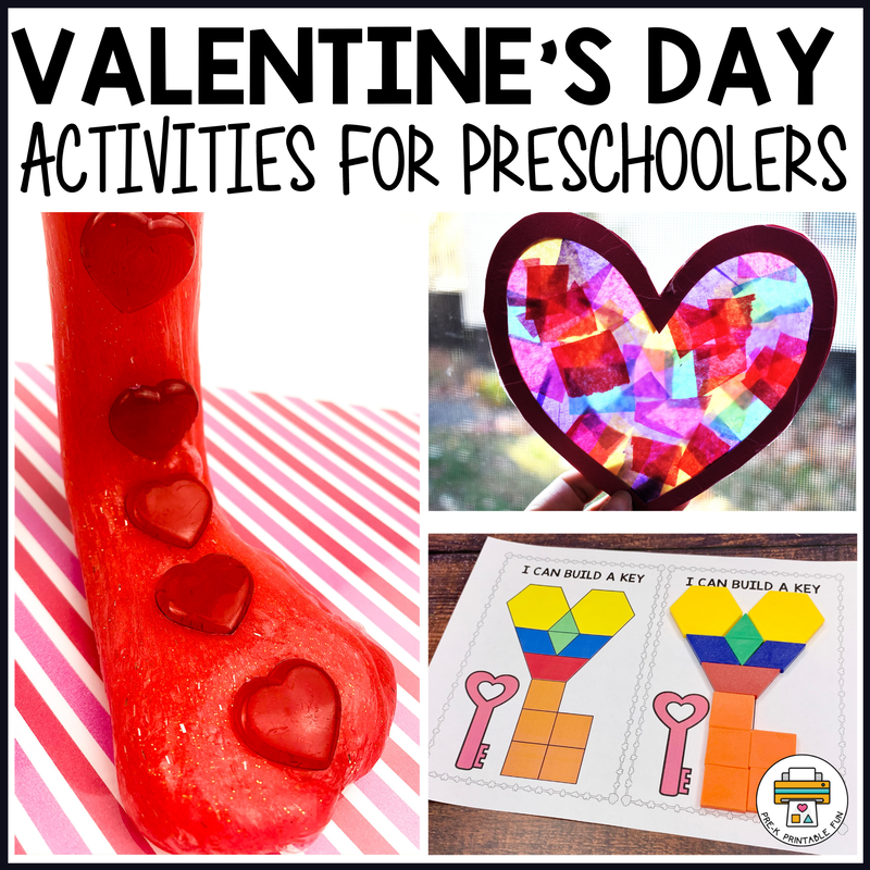 Printable Valentine's Day Learning Activities for Toddlers and Preschoolers