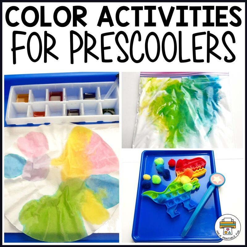 Color Activities for Preschoolers Blog Post Cover 