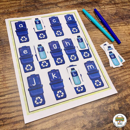 Flip and Find Recycling Letter Mat