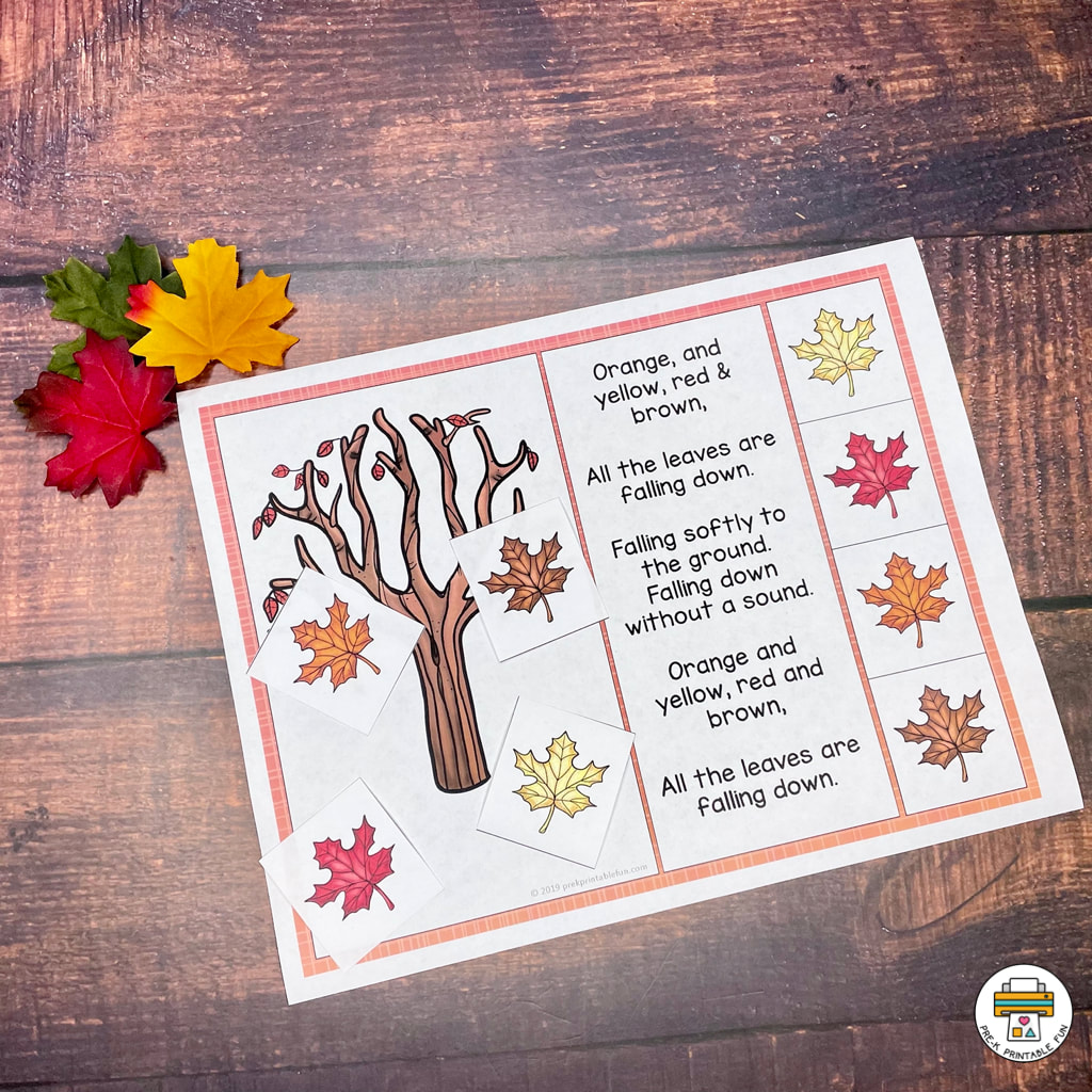 Fall Leave Rhyme Activity