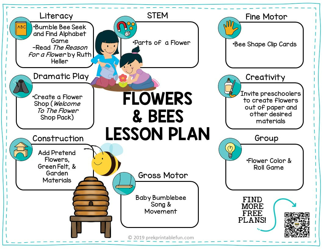 Preschool Flowers And Bees Lesson Planning Ideas