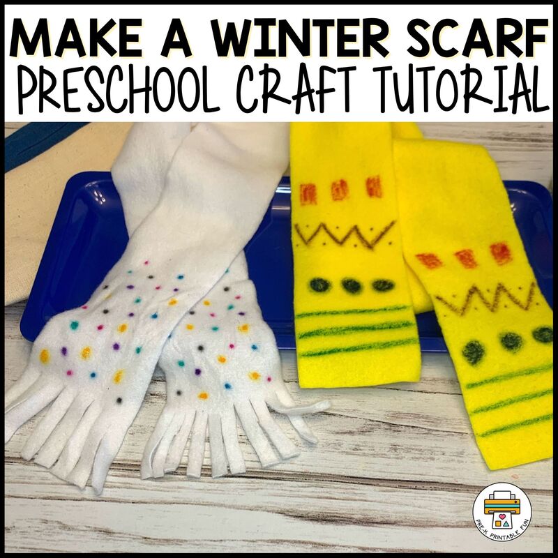 Fabric Winter Scarf for Preschoolers