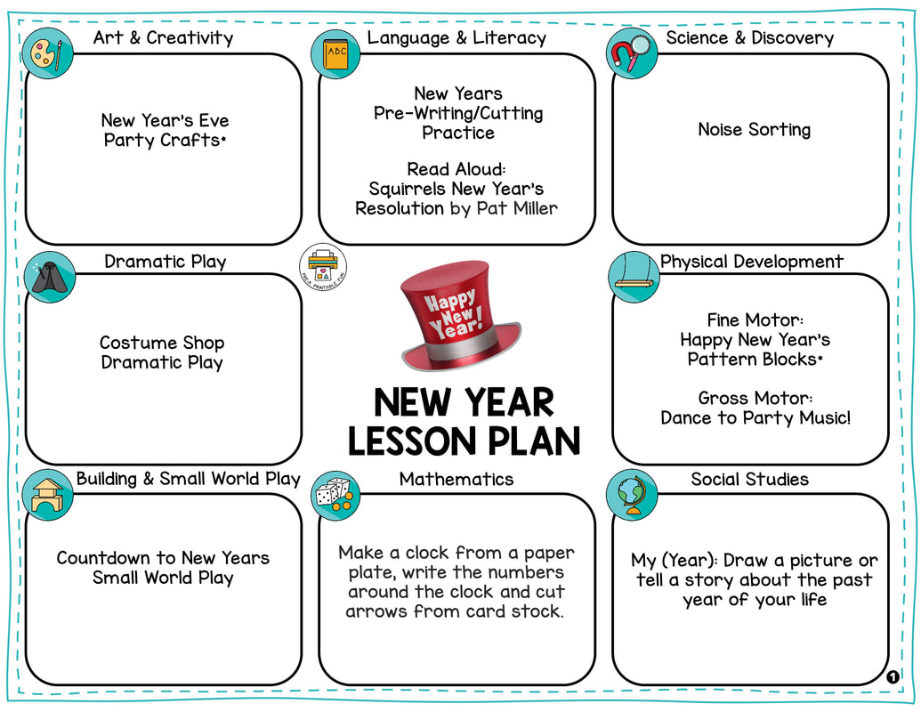 Free New Year Preschool Lesson Plan