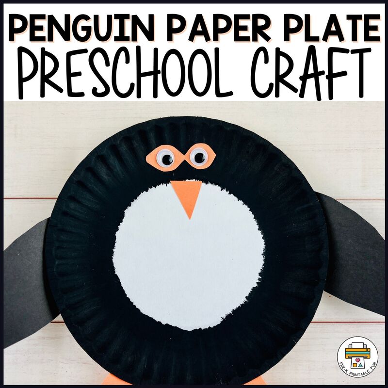 Penguin Paper Plate Craft