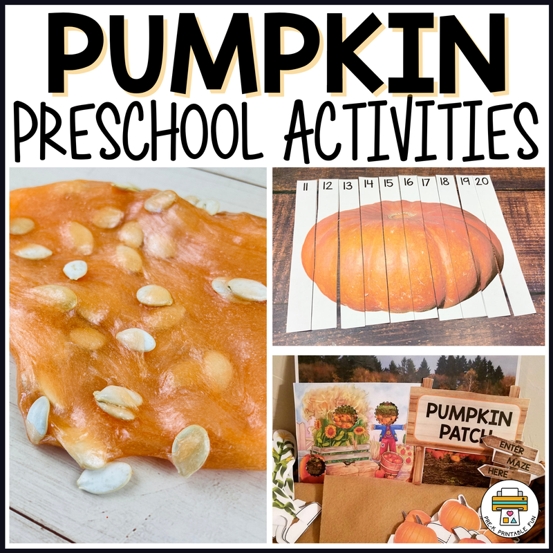 Pumpkin Preschool Activities - Pre-K Printable Fun