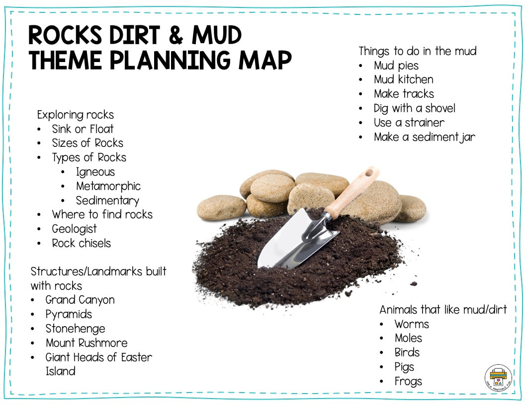 Free Rocks Dirt and Mud Preschool Lesson Plan