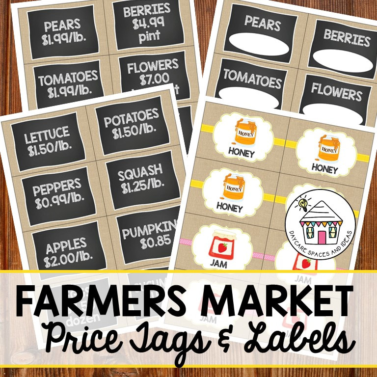 Farmers Market Printable Dramatic Play Pack