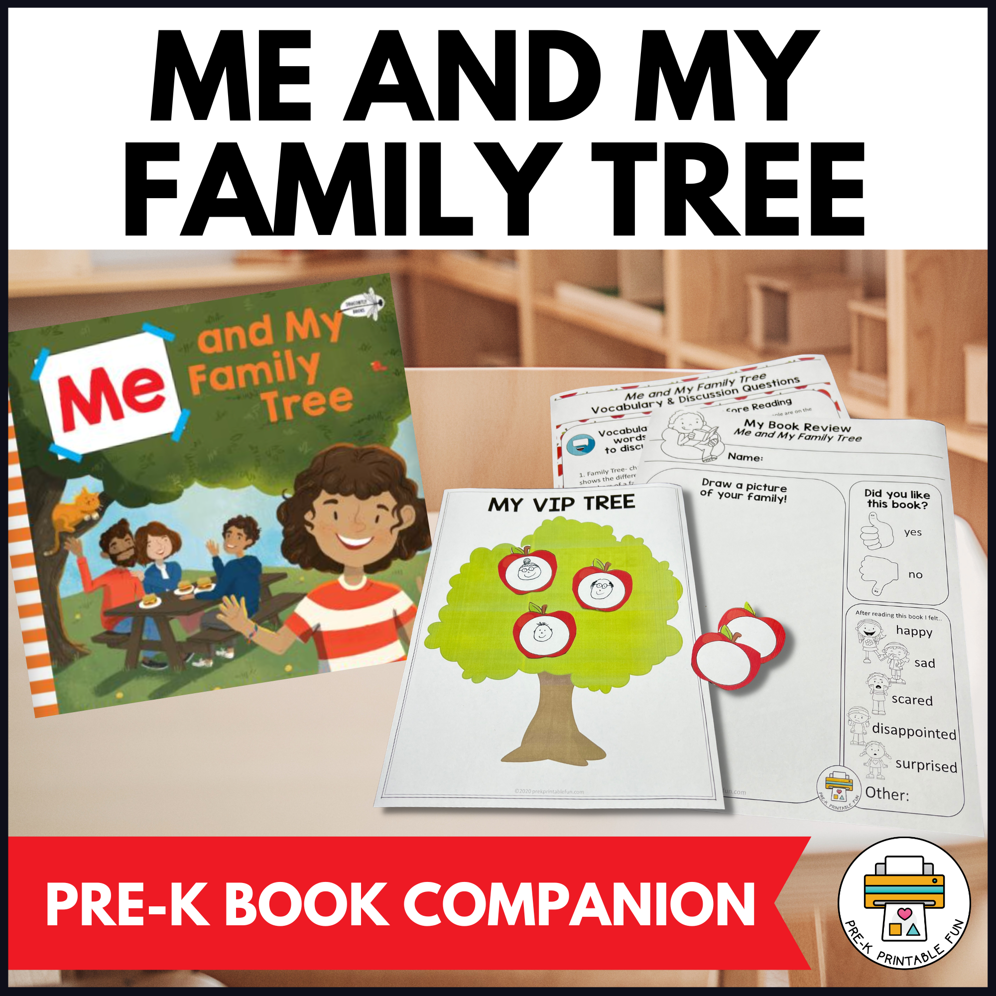 Me and My Family Tree Pre-K Book Companion