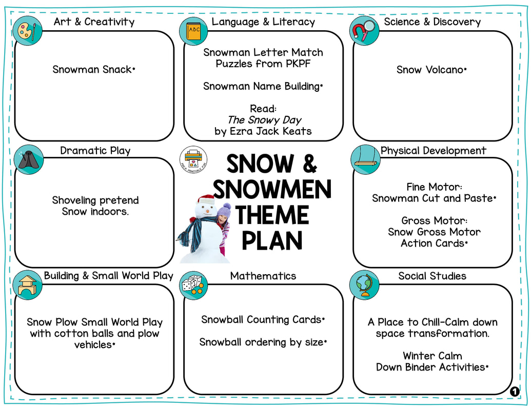 Free Snow and Snowmen Preschool Lesson Plan