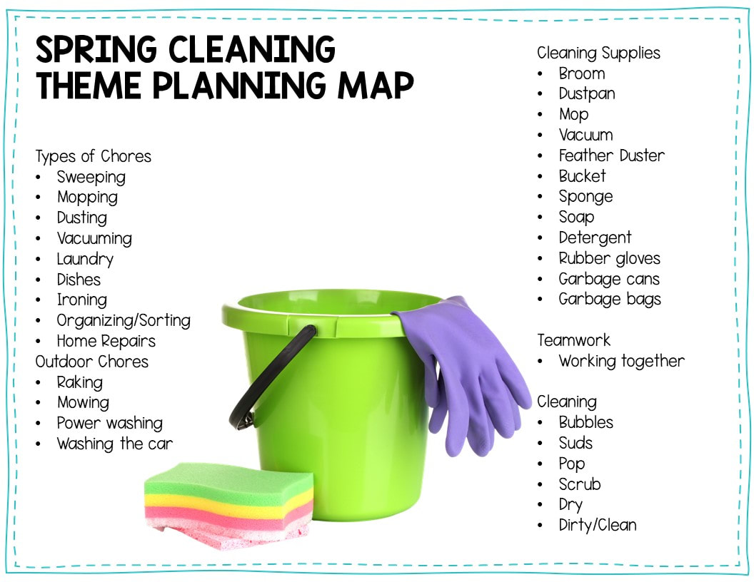 Free Spring Cleaning Preschool Lesson Plan