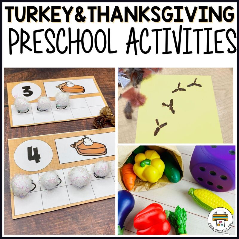 Thanksgiving and Turkey Preschool Activities
