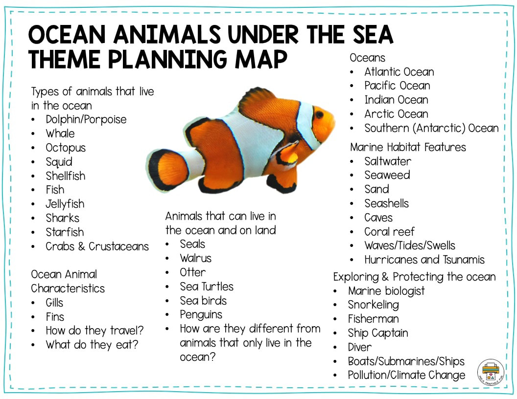 Preschool Ocean Theme - Pre-K Printable Fun