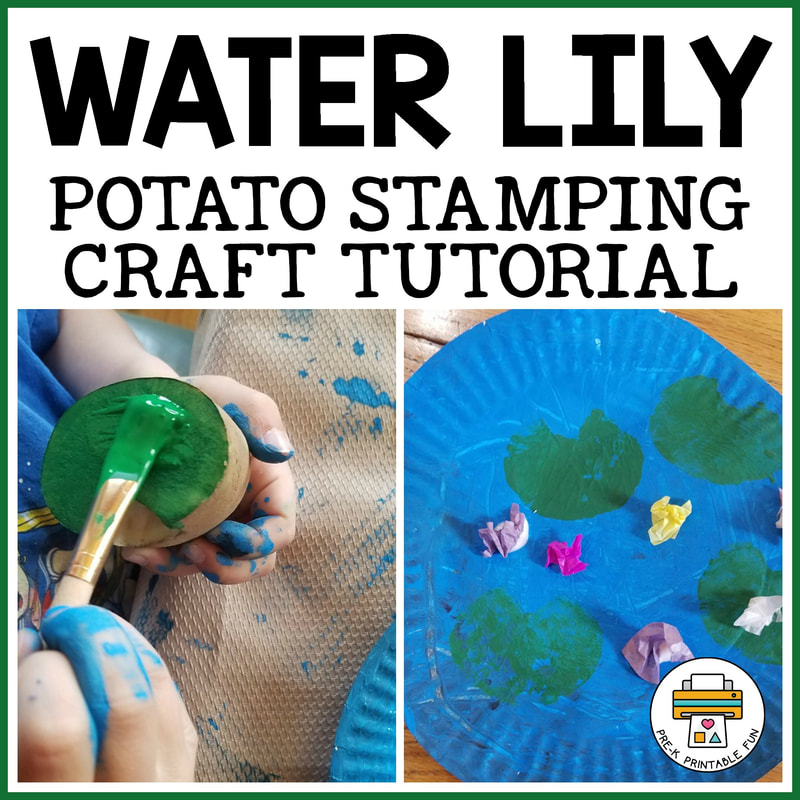Water Lily Potato Stamping