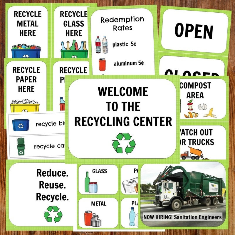 Dramatic Play Recycling Center