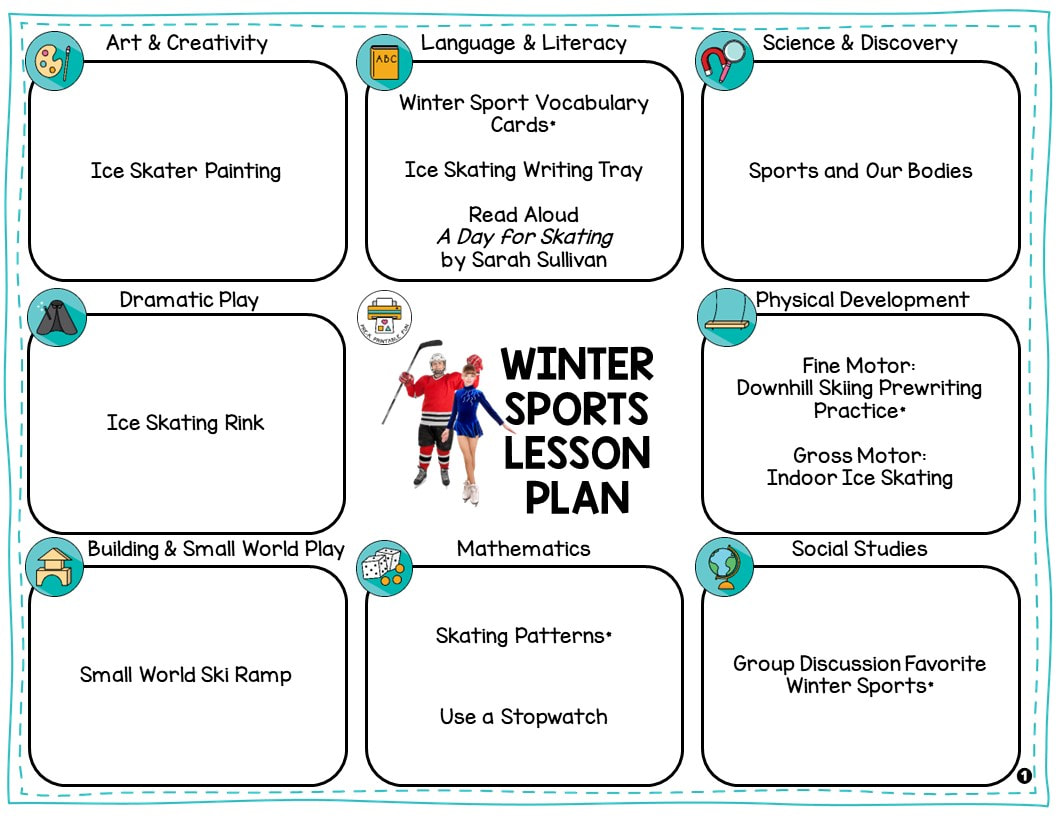 Free Winter Sports Preschool Lesson Plan